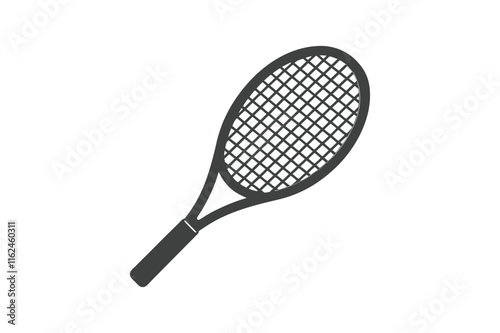 "Tennis Racket Silhouette Vector Illustration"

