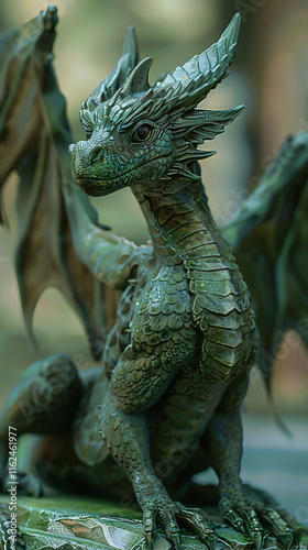 Majestic Jade Dragon Sculpture