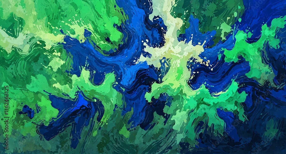 Naklejka premium cobalt blue green granular texture abstract micro-fiber particles flat background