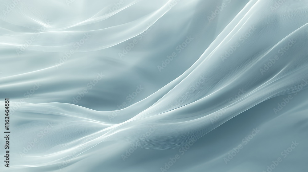 Obraz premium Abstract Blue Fabric Draped Softly Elegant Waves