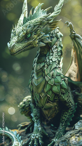 Majestic Jade Dragon Sculpture