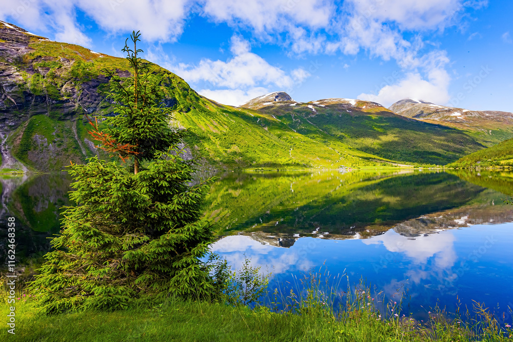 Naklejka premium The lake in Norway