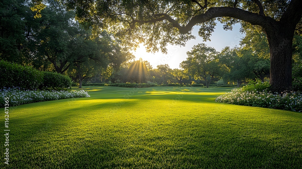 Obraz premium Serene Sunlit Meadow