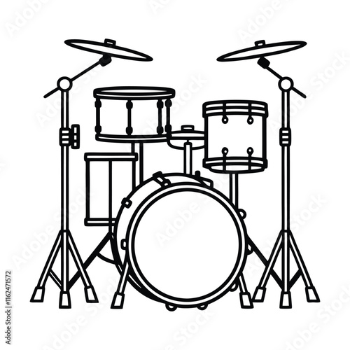 drum set isolated on white