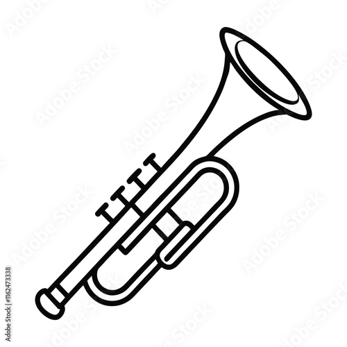 trumpet isolated on white background