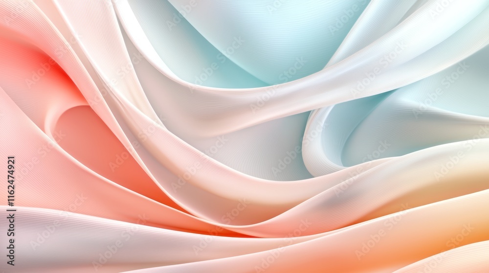 Fototapeta premium Abstract Pastel Swirling Fabric Texture Design