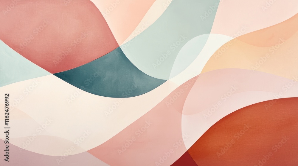 Abstract Pastel Wave Design With Soft Colors Abstract Pastel Wave Design With Soft Colors