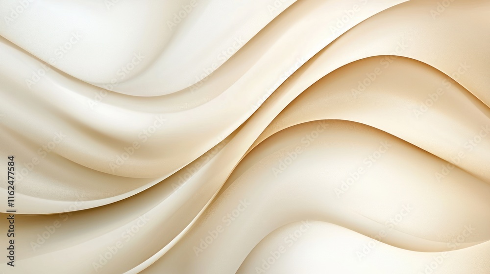 Obraz premium Abstract Beige Waves Smooth Curving Design