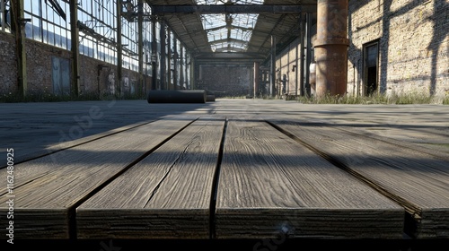 Abandoned industrial warehouse exploration urban environment interior photography dramatic lighting