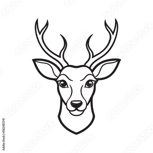 deer face icon vector