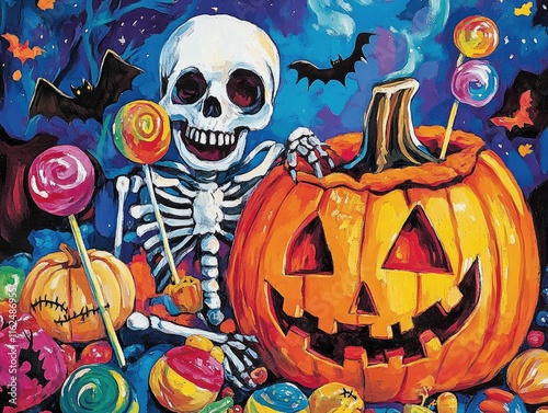 halloween background with pumpkin