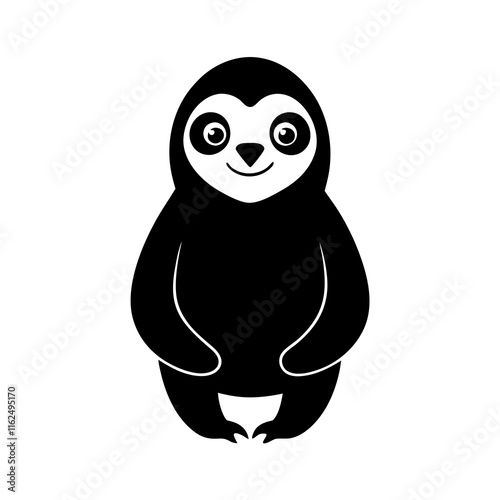 Sloth cartoon vector silhouette photo