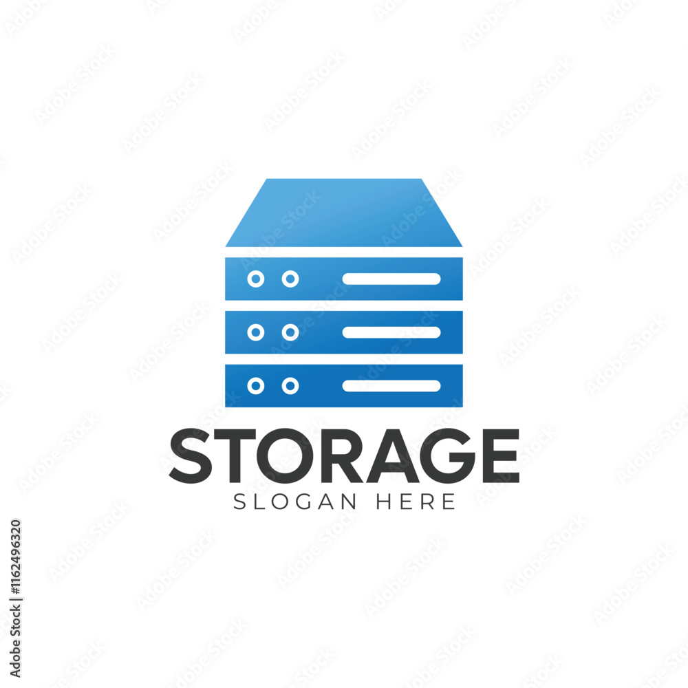 Fototapeta premium Illustration vector graphic of self storage company logo design template
