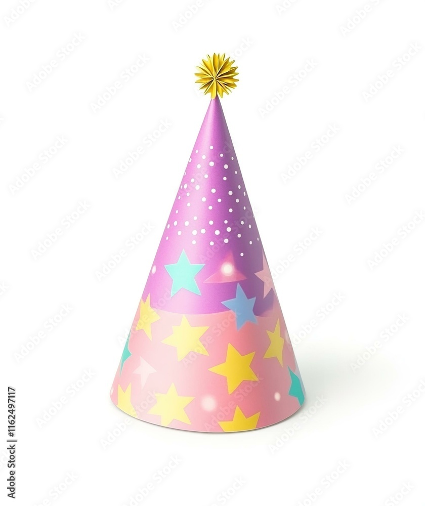 Hat paper party cap laser isolated on white background Hat paper party cap laser isolated on white background