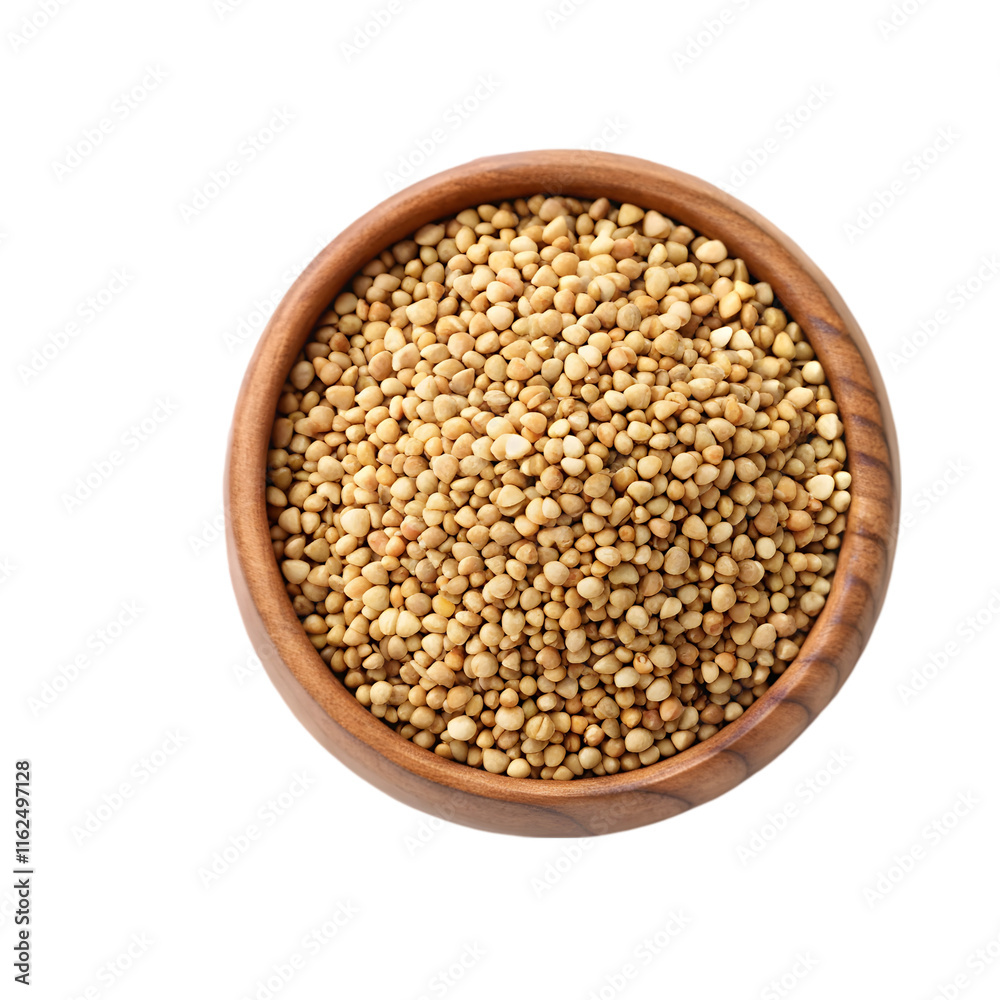 Unroasted buckwheat on transparent background Unroasted buckwheat on transparent background