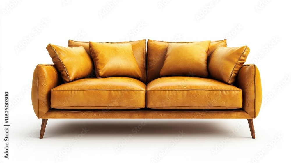 Fototapeta premium red leather sofa