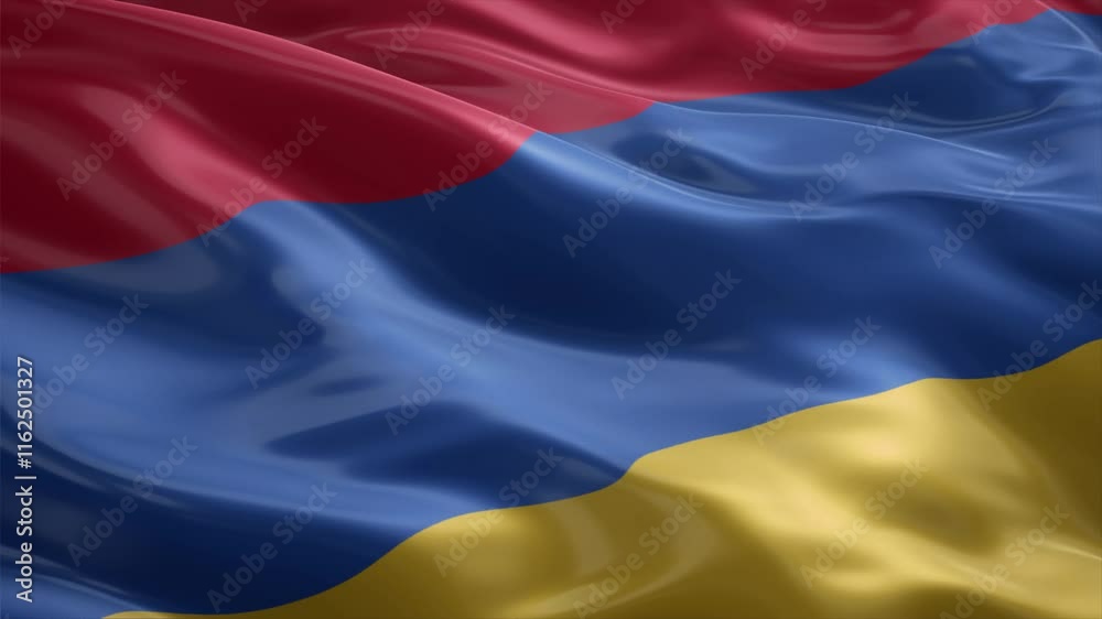 armenia country flag waving for 10 seconds in high quality