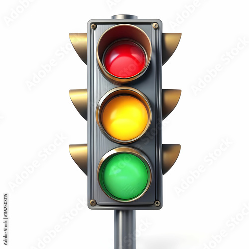 traffic signal with white background