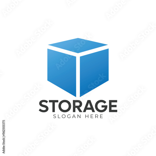 Illustration vector graphic of self storage company logo design template