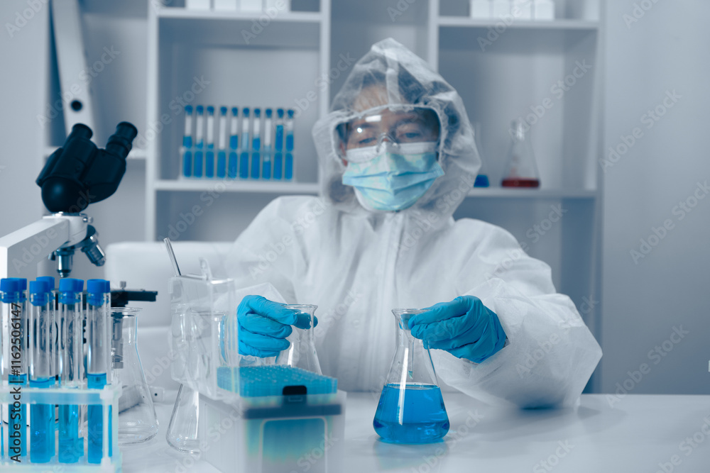 An experienced scientist is conducting intricate and detailed experiments in a stateoftheart modern lab, showcasing both precision and collaboration in groundbreaking and innovative research An experienced scientist is conducting intricate and detailed experiments in a stateoftheart modern lab, showcasing both precision and collaboration in groundbreaking and innovative research