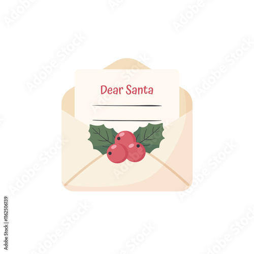 Letter for Santa in envelop 