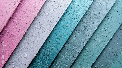 Textured, angled paint swatches. photo