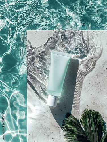 Luxury cosmetic mockups with water splashes and vibrant backgrounds for skincare and beauty branding