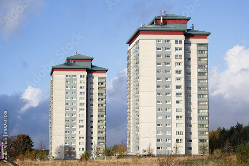 High rise council flats in Glasgow city photo