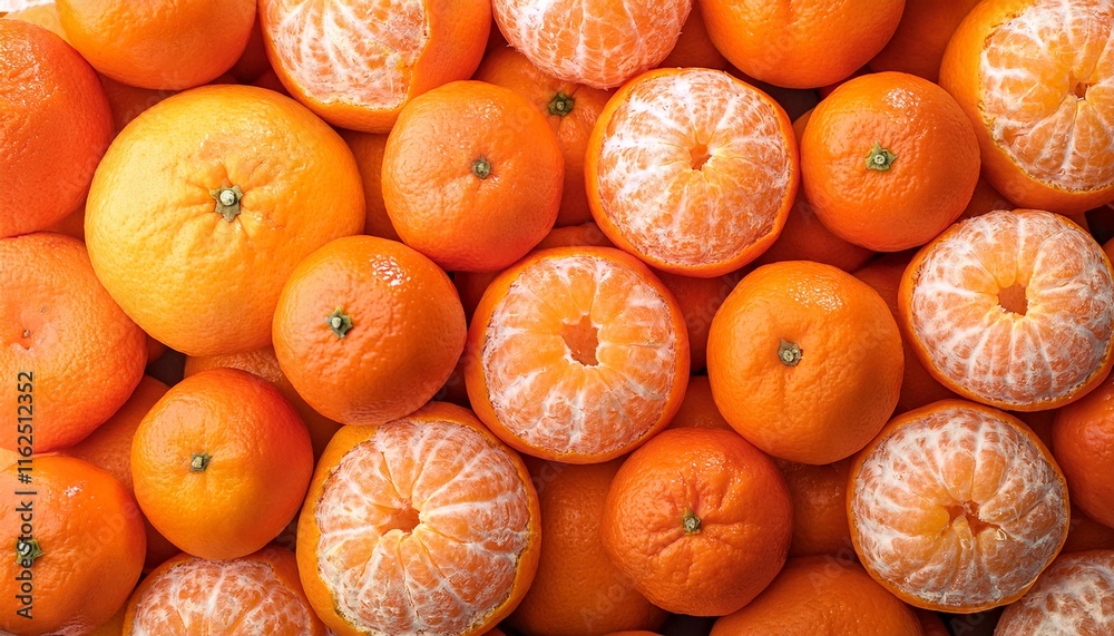 Flat Lay Top View of Bright Ripe Fragrant Orange Orange Fruit as Background Flat Lay Top View of Bright Ripe Fragrant Orange Orange Fruit as Background