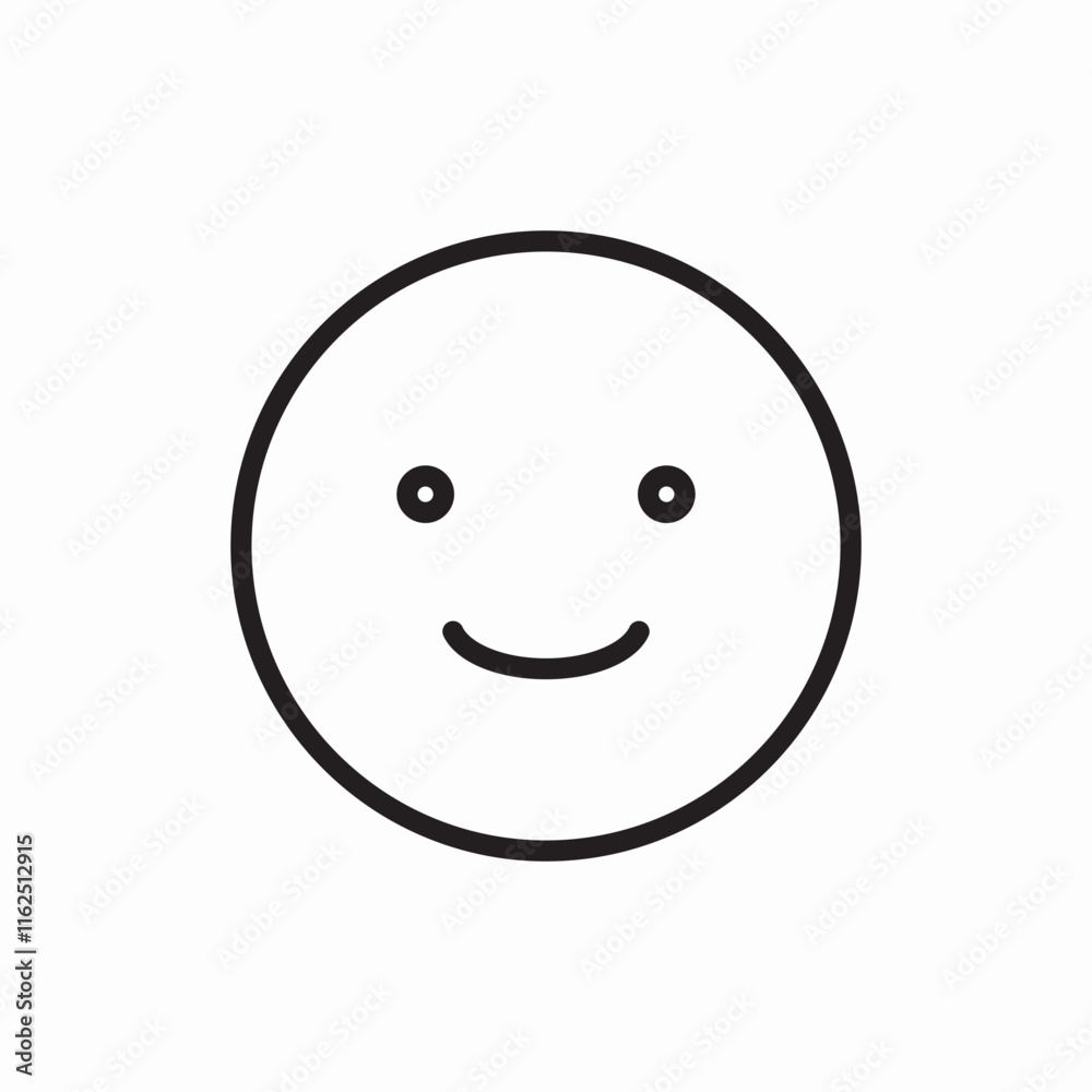 Fototapeta premium Smile emoji happy face emotion icon vector sign 