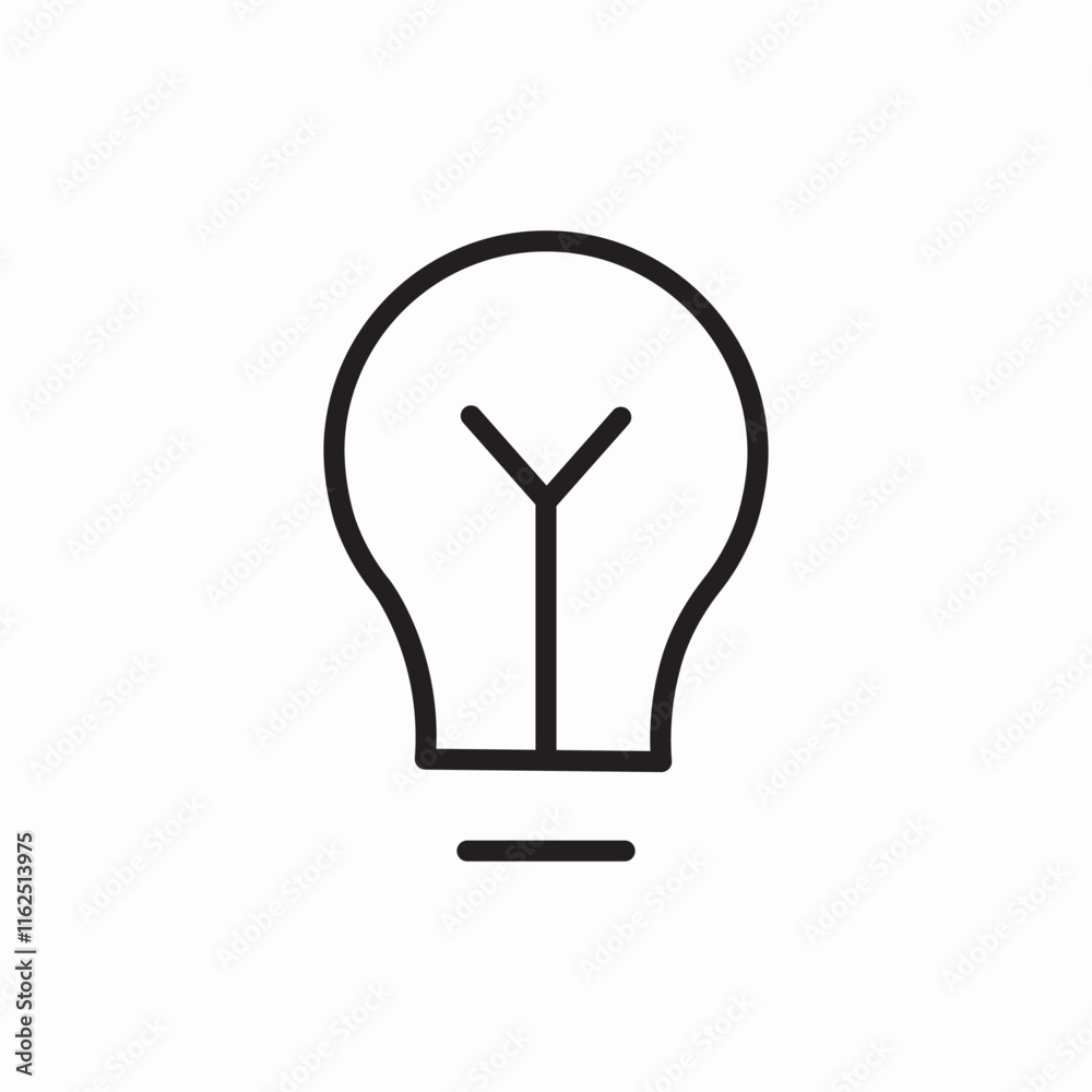 Creative idea lightbulb innovation solution icon vector sign Creative idea lightbulb innovation solution icon vector sign