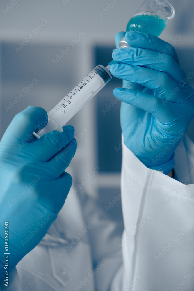 A dedicated scientist performs a meticulous lab experiment with test tubes, aiming to contribute to groundbreaking discoveries in biotechnology and healthcare for innovative solutions A dedicated scientist performs a meticulous lab experiment with test tubes, aiming to contribute to groundbreaking discoveries in biotechnology and healthcare for innovative solutions