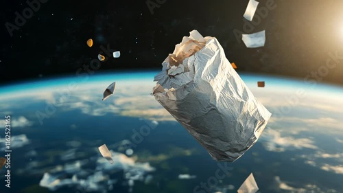 Wallpaper Mural Exploring the impact of space debris on Earth's atmosphere and environment from above Torontodigital.ca