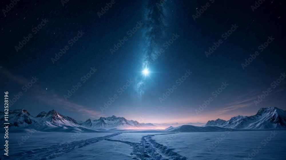 North Star Polaris in a Starry Night Sky North Star Polaris in a Starry Night Sky