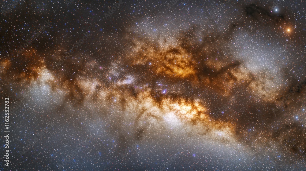 Stunning view of a galaxy showcasing cosmic dust and stars. Stunning view of a galaxy showcasing cosmic dust and stars.