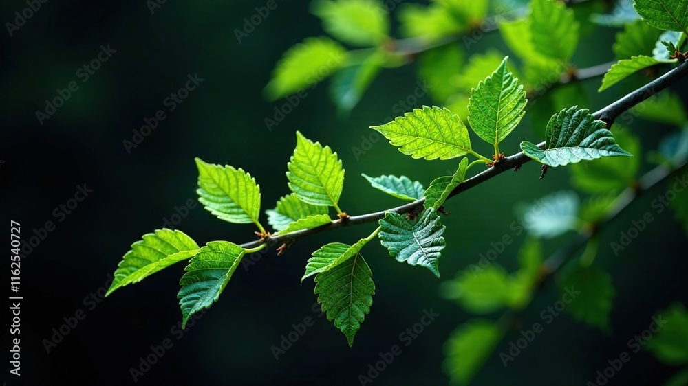 Fractal Green Tree Branches - Forced Perspective, Deep Depth, Dark Mood Fractal Green Tree Branches - Forced Perspective, Deep Depth, Dark Mood