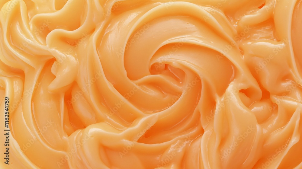Abstract Swirled Orange Cream Texture Background Abstract Swirled Orange Cream Texture Background