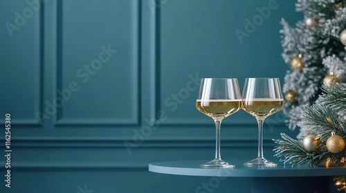 Glasses of champagne, New Year