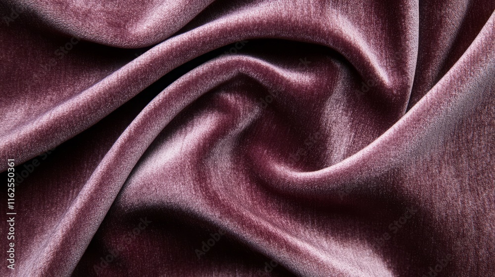 Fototapeta premium Luxurious deep plum velvet fabric with rich texture and elegant folds