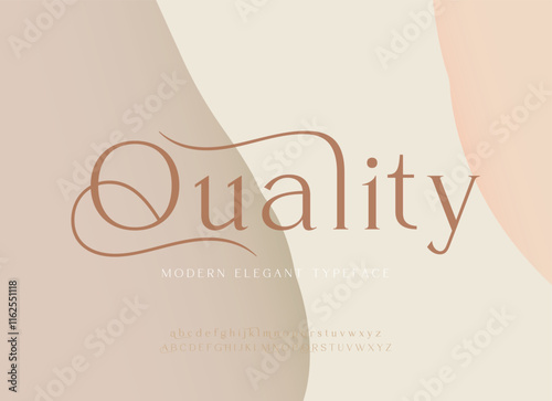 Minimal luxury alphabet fonts and numbers. Abstract urban thin line font typography typeface uppercase lowercase. vector illustration