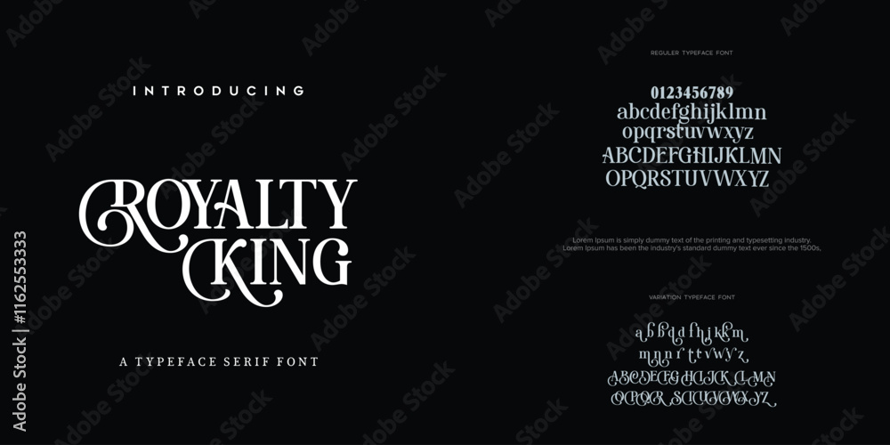 Elegant wedding alphabet letters font and number. Typography Luxury classic lettering serif fonts decorative vintage retro concept. vector illustration
