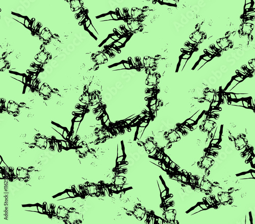 Abstract water color black seamless patterns