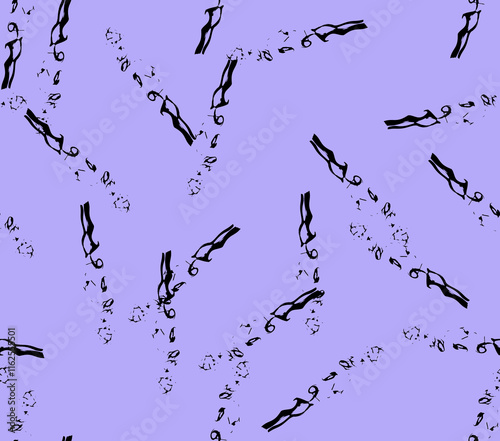 Abstract water color black seamless patterns