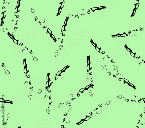 Abstract water color black seamless patterns