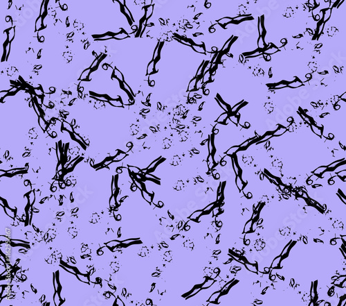 Abstract water color black seamless patterns