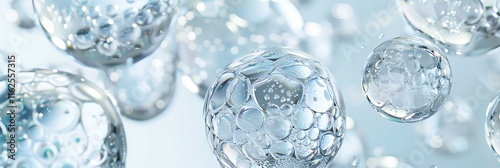 Wallpaper Mural Close-up of translucent water spheres with subtle light reflections, creating a clean and refreshing visual. Ideal for science, beauty, or abstract themes.

 Torontodigital.ca