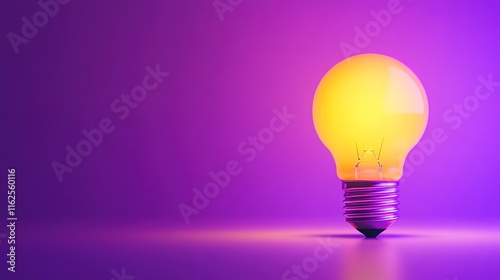 Light bulb on violet