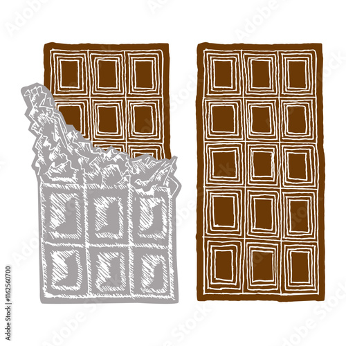 手書きのチョコレートイラストセット
