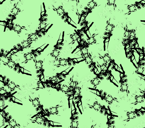 Abstract water color black seamless patterns