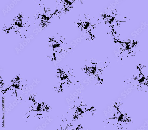 Abstract water color black seamless patterns